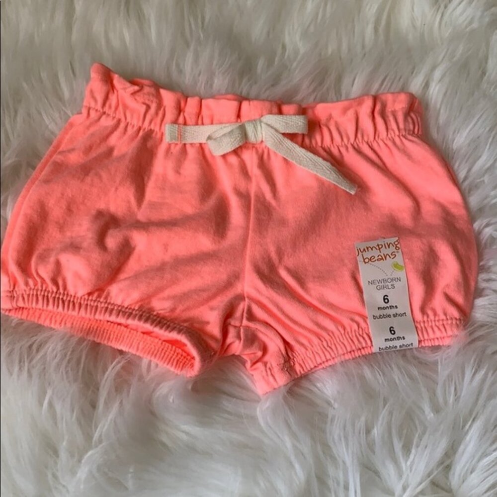 Jumping Beans Baby Girls Orange Bubble Shorts Size 6 Months